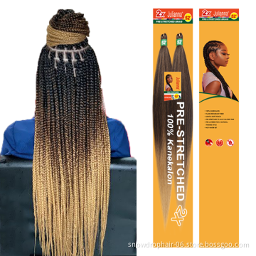 Private Label Pre-Stretched Expression 4X Yaki 50 30 Inch Bundle Pre Stretched Braiding Hair Multi Pack